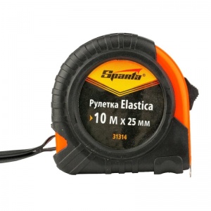 Рулетка измерительная 10м Sparta Elastica, с фиксатором, ширина 25мм (31314)